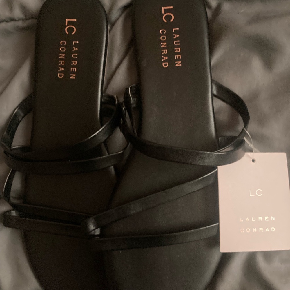 Lauren Conrad Black Sandals Never Worn w/tags